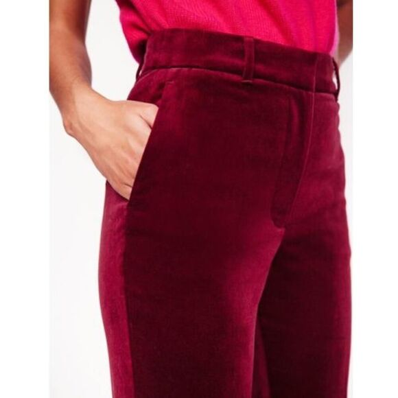 Boden NWT Women's Red Kew Velvet Pants MSRP $160 Size 8R - Picture 2 of 7